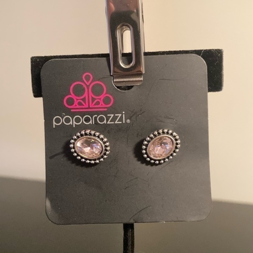Paparazzi Pink and Silver Vintage-Inspired Earrings